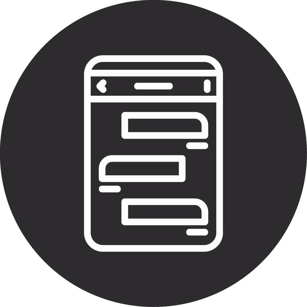 Messages Inverted Icon vector