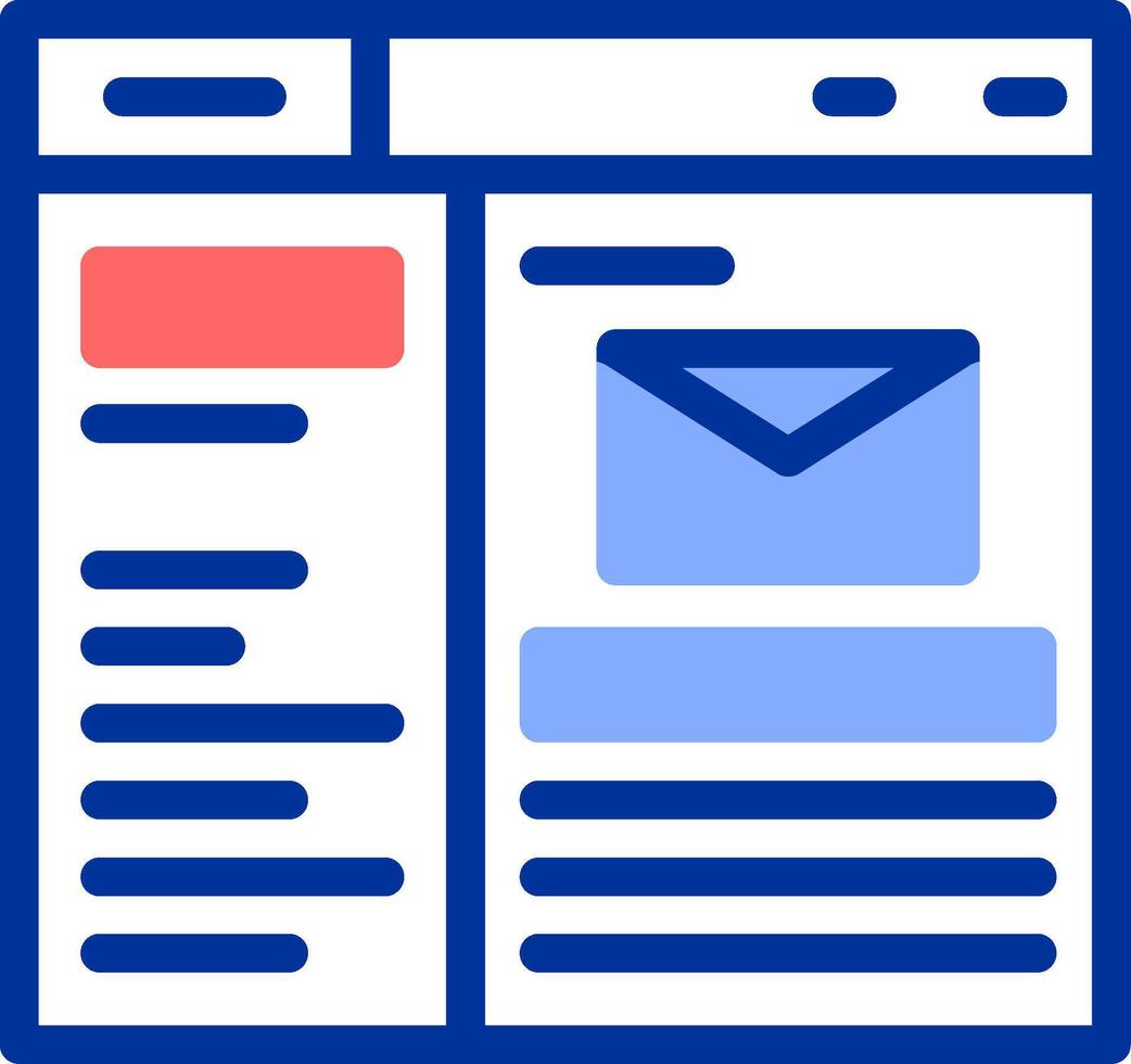 Mail Color Filled Icon vector