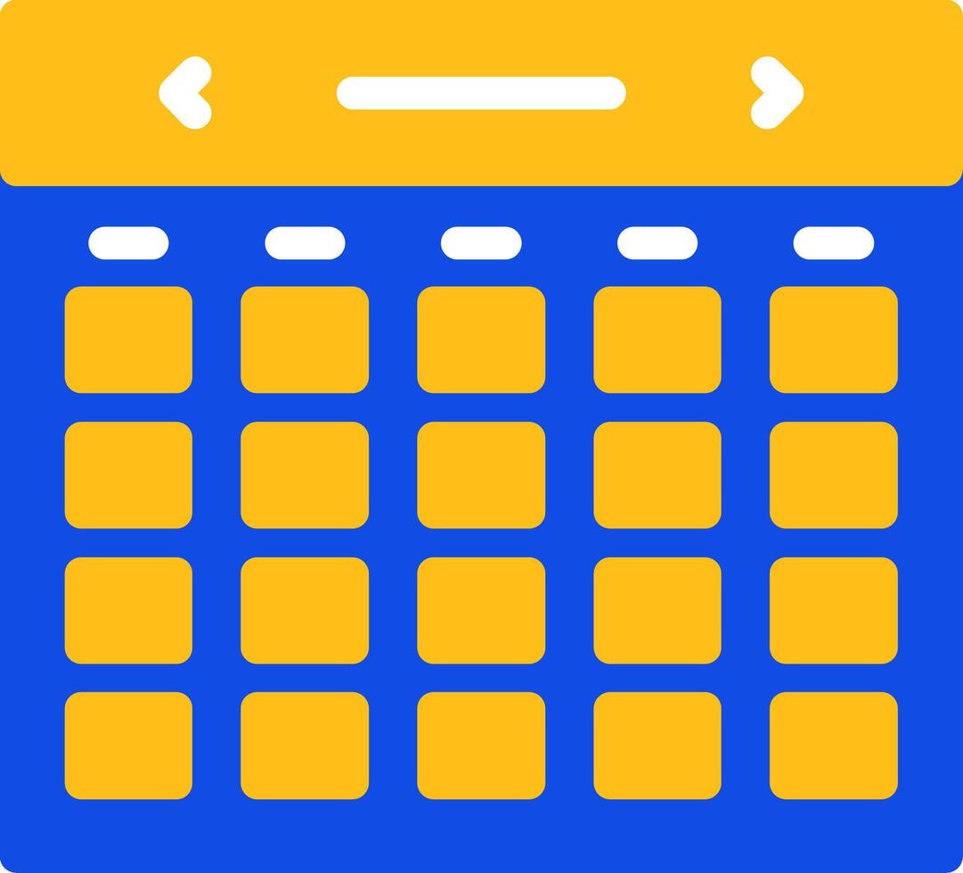 Calendar Flat Two Color Icon vector