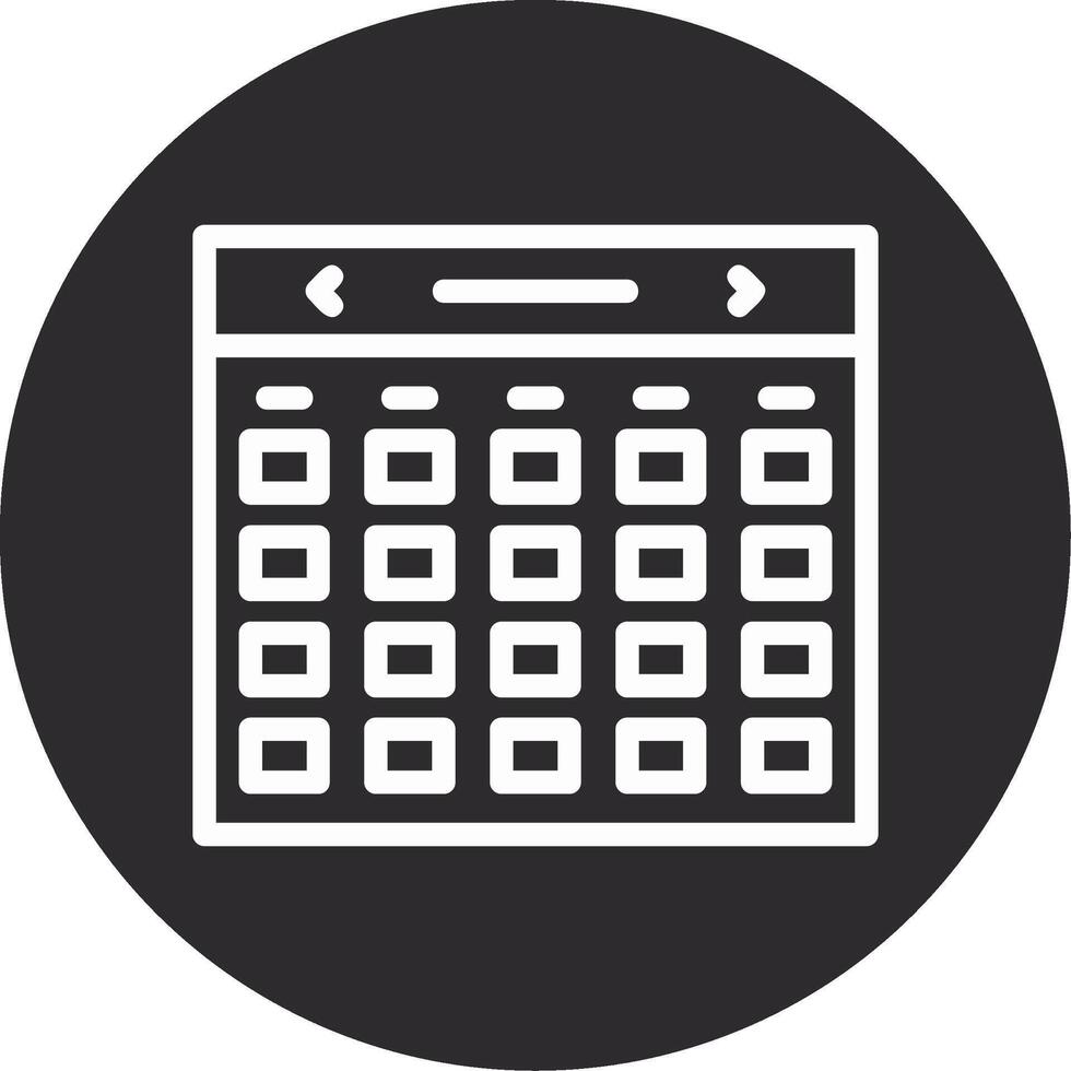 Calendar Inverted Icon vector