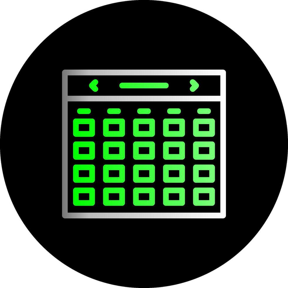Calendar Dual Gradient Circle Icon vector