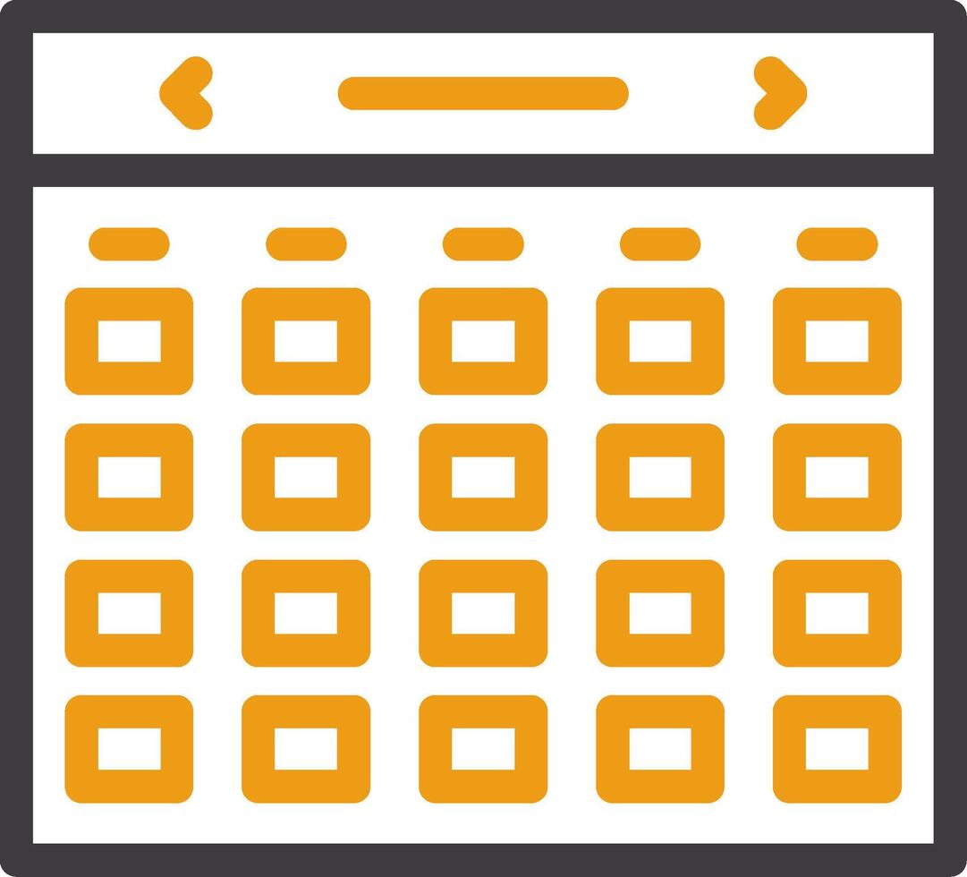Calendar Glyph Two Color Icon vector