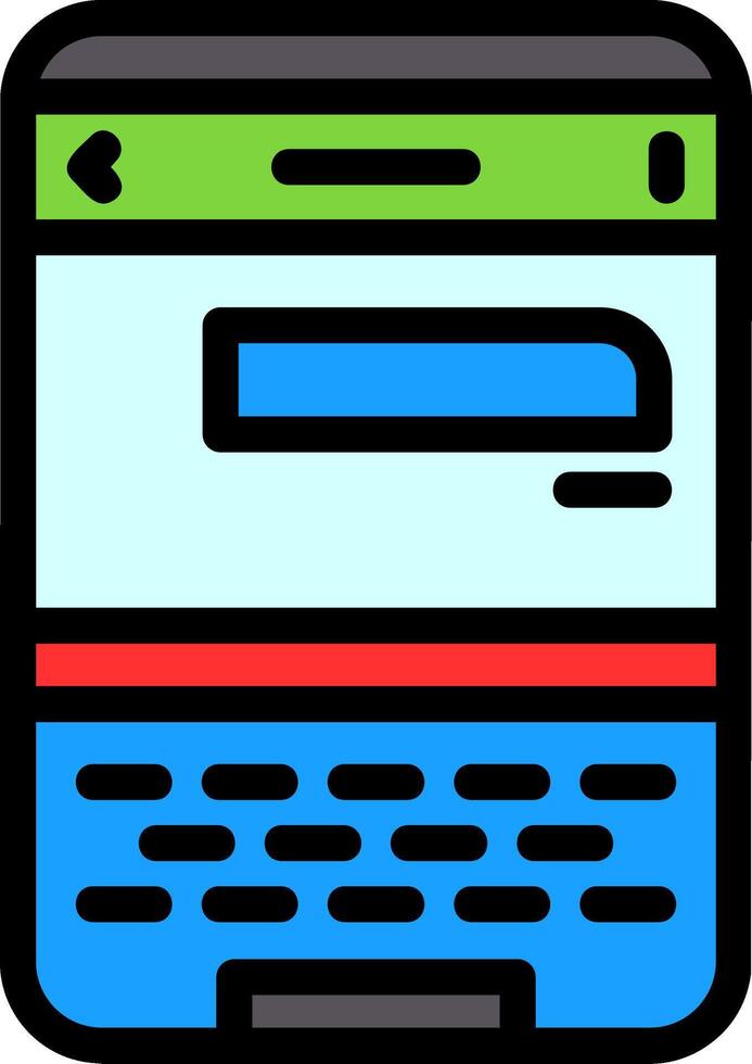 Chat Line Filled Icon vector