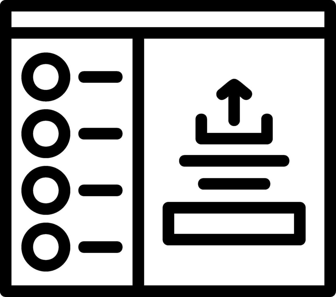 Upload Line Icon vector