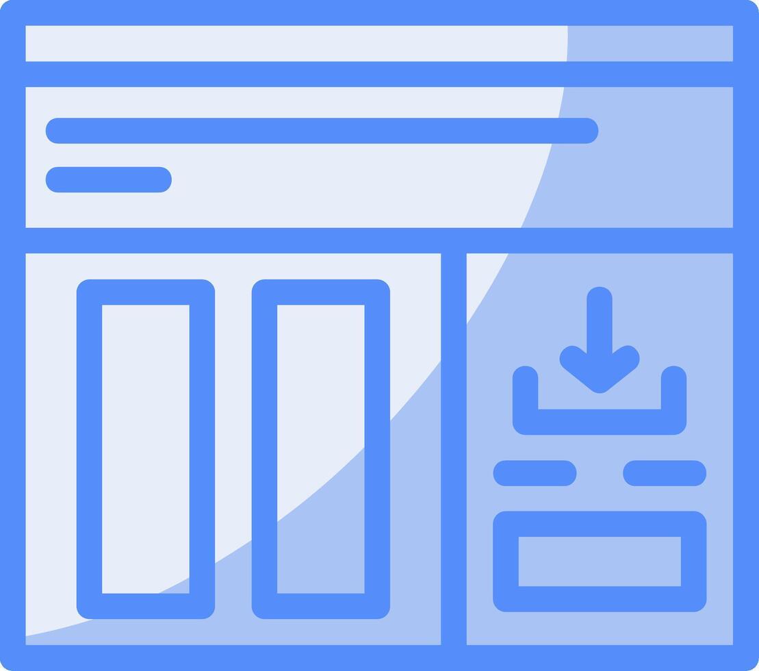 Download Line Filled Blue Icon vector