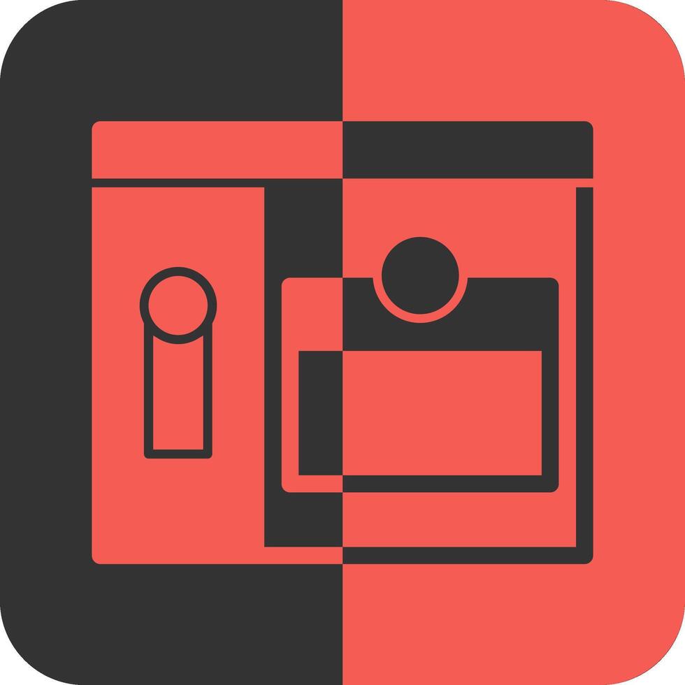 Refresh Red Inverse Icon vector