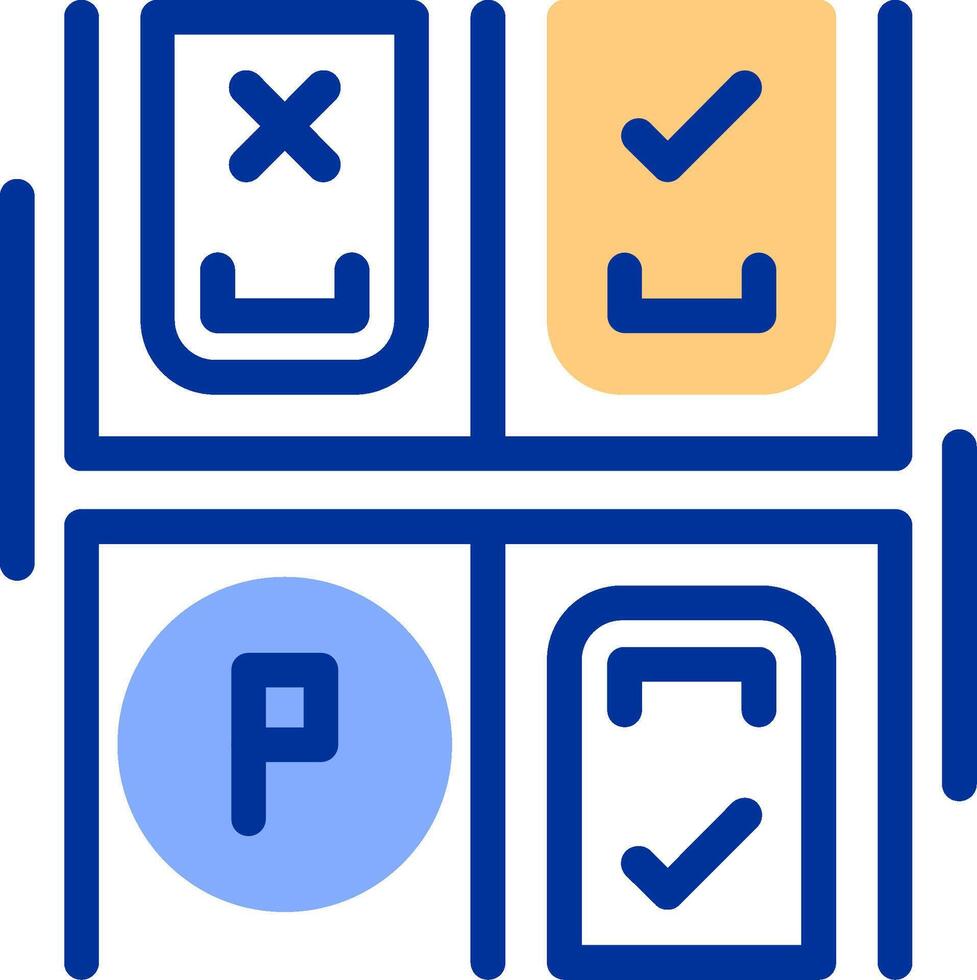 Parking occupancy status Color Filled Icon vector