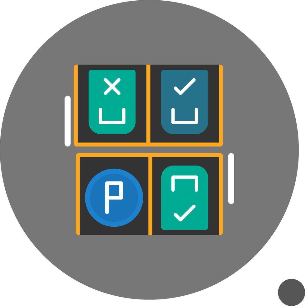 Parking occupancy status Flat Shadow Icon vector