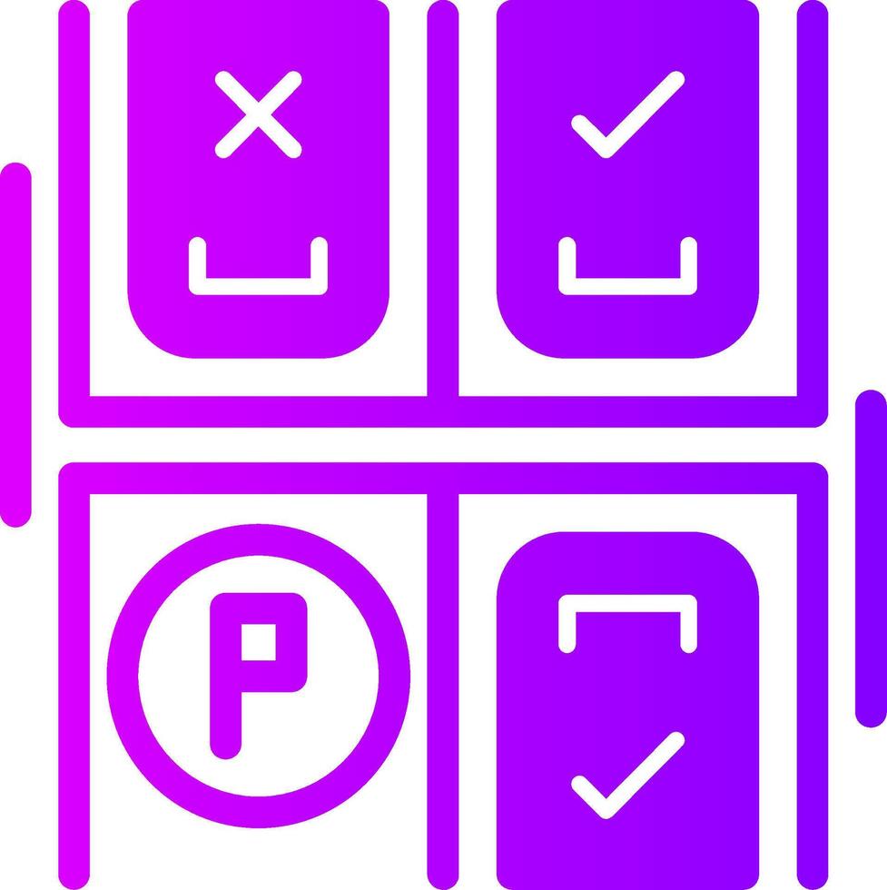Parking occupancy status Solid Multi Gradient Icon vector