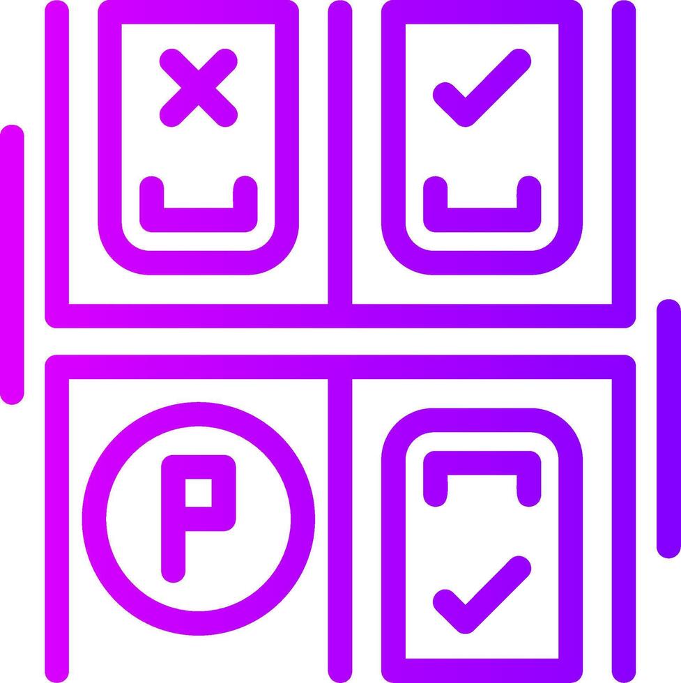 Parking occupancy status Linear Gradient Icon vector