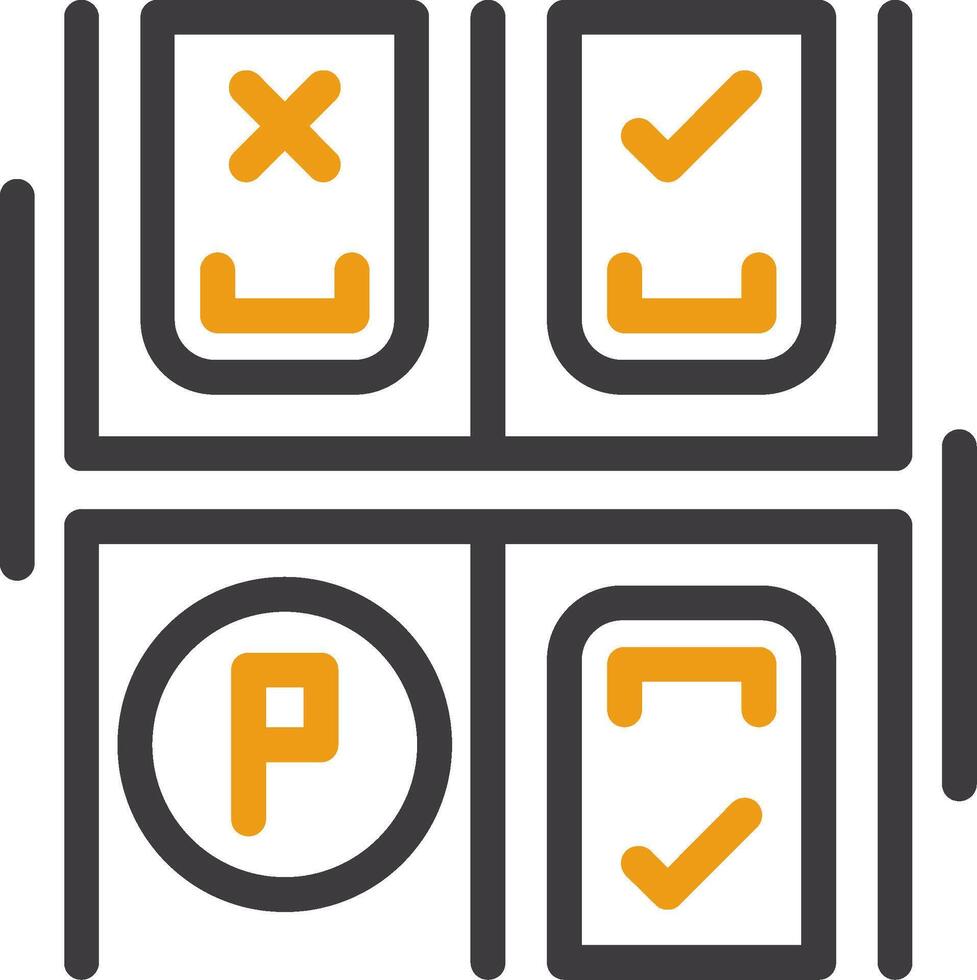 Parking occupancy status Line Circle Icon vector