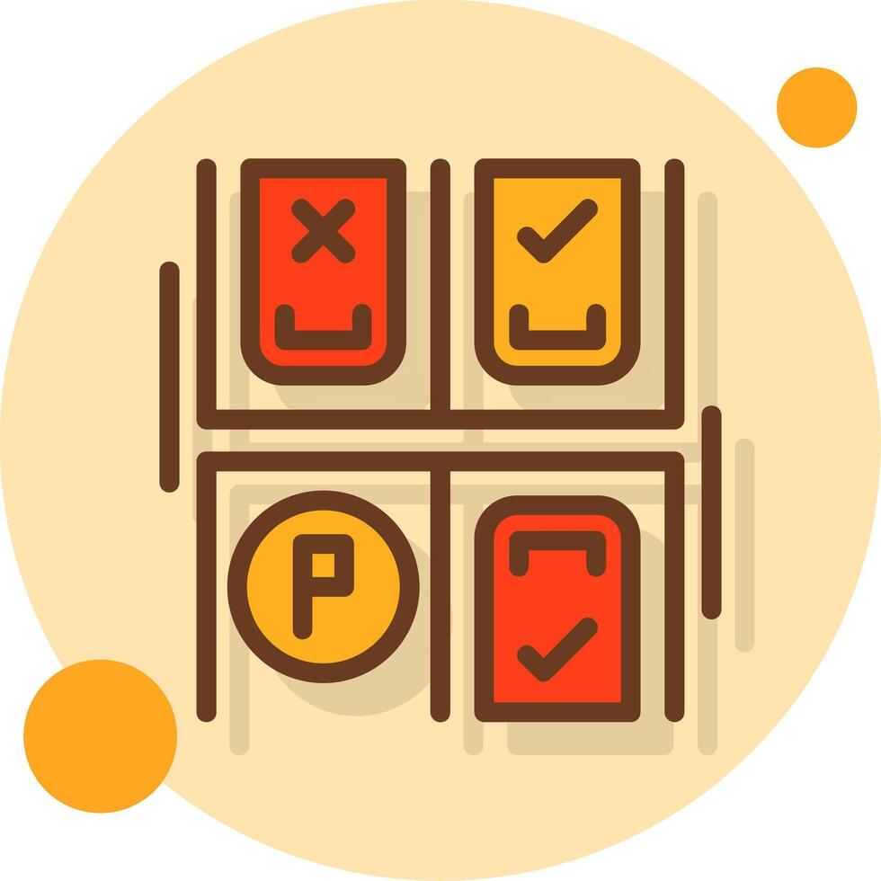 Parking occupancy status Filled Shadow Circle Icon vector
