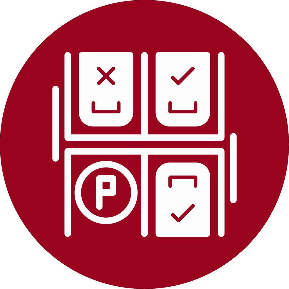 Parking occupancy status Glyph Circle Icon vector