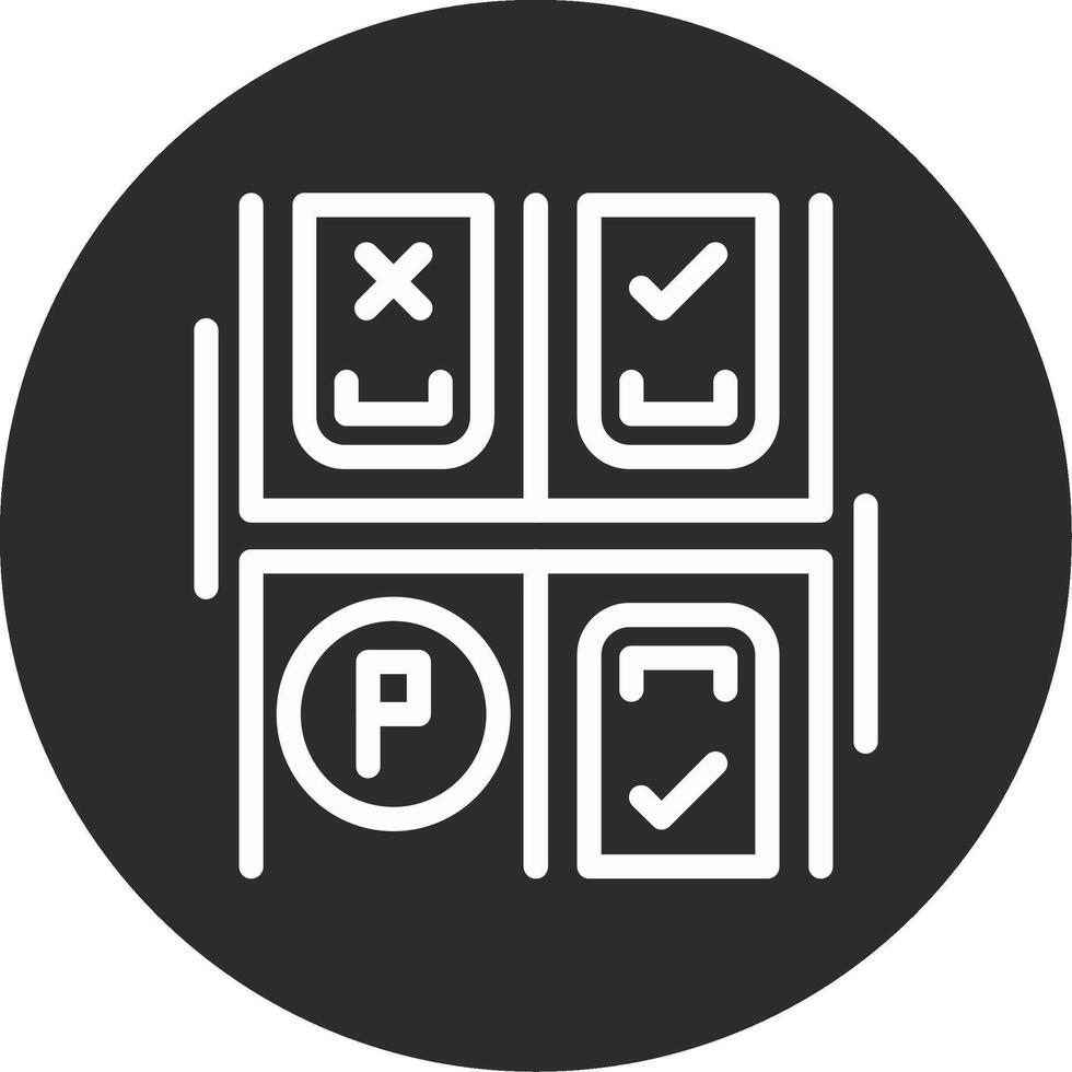 Parking occupancy status Inverted Icon vector