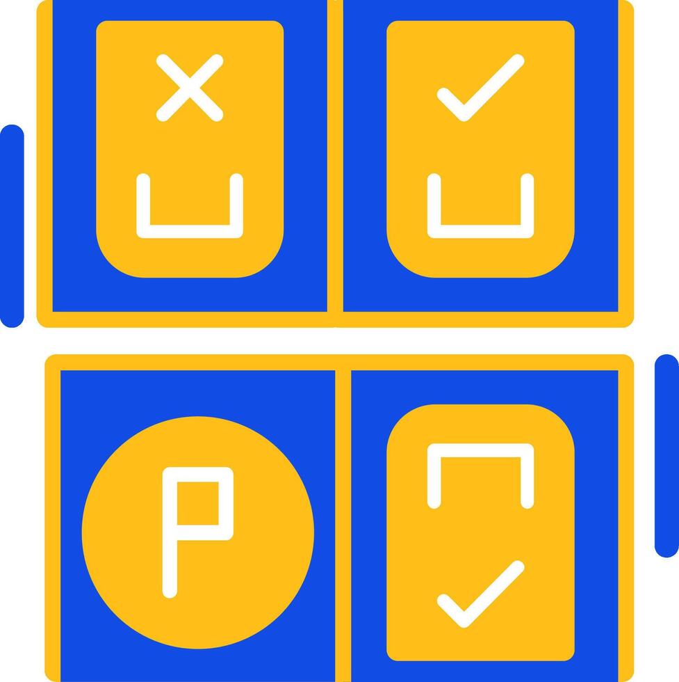 Parking occupancy status Flat Two Color Icon vector