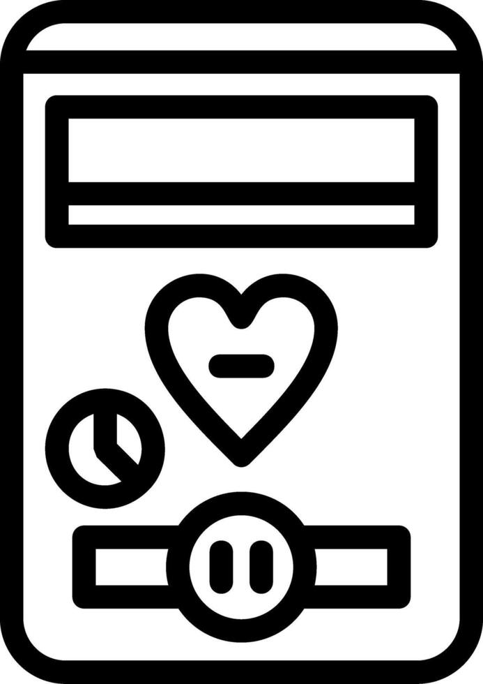 Heart Line Icon vector