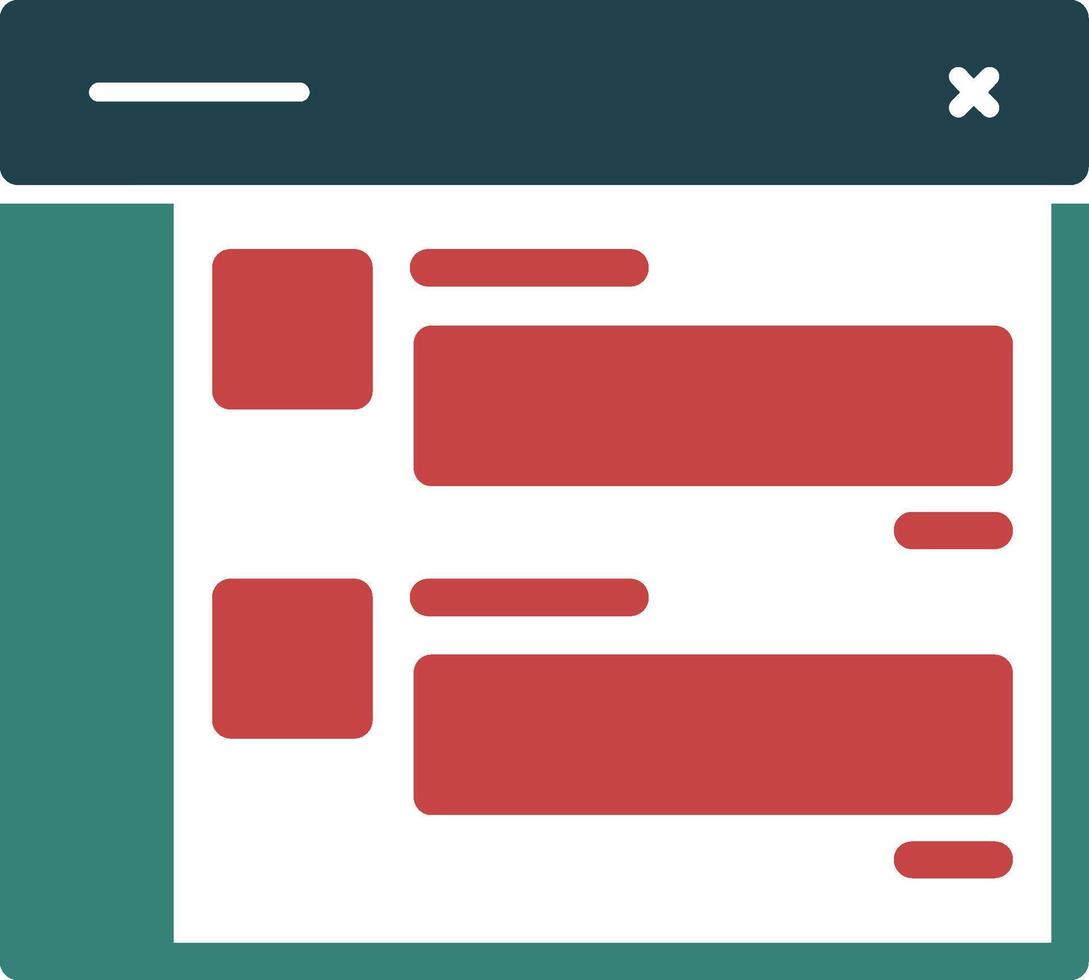 Comment Glyph Two Color Icon vector