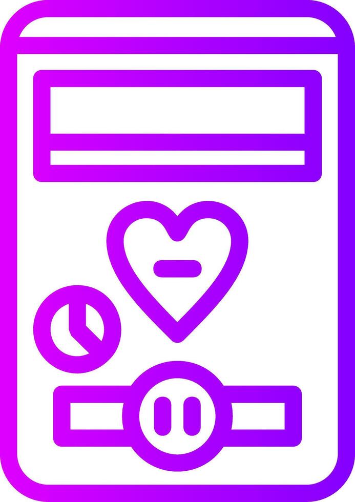 Heart Linear Gradient Icon vector
