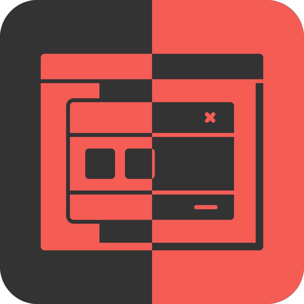 Close Red Inverse Icon vector