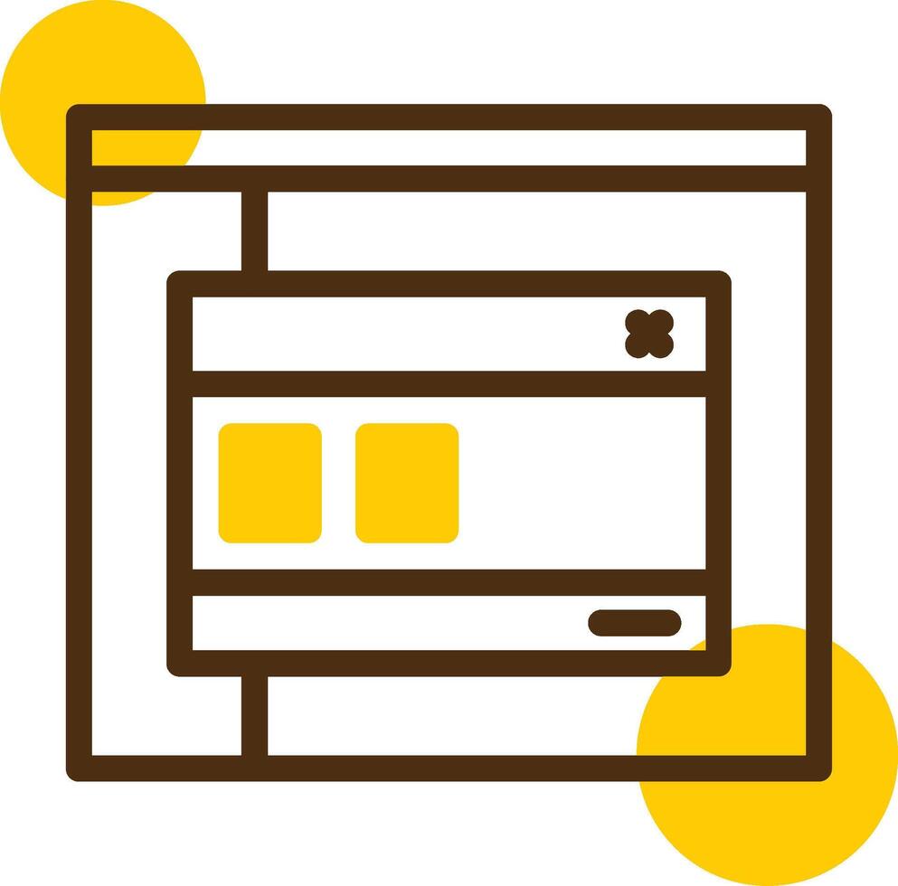 Close Yellow Lieanr Circle Icon vector