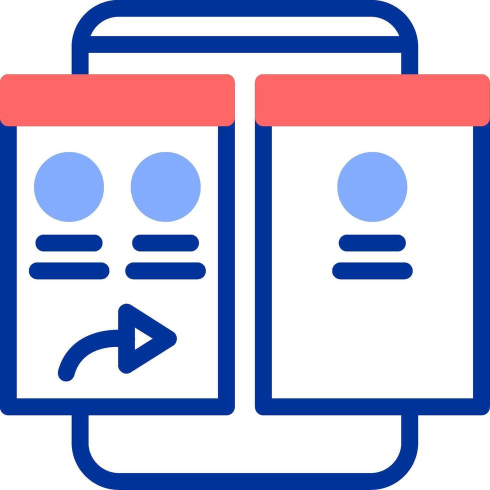 Forward Color Filled Icon vector