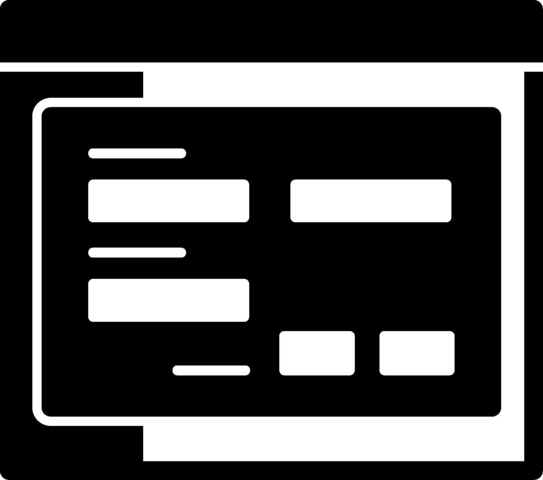 Back Glyph Icon vector