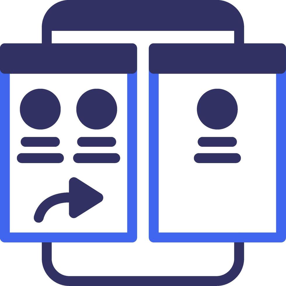 Forward Solid Two Color Icon vector
