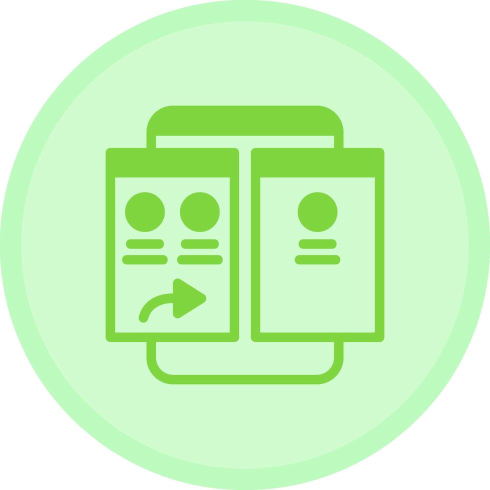 Forward Multicolor Circle Icon vector