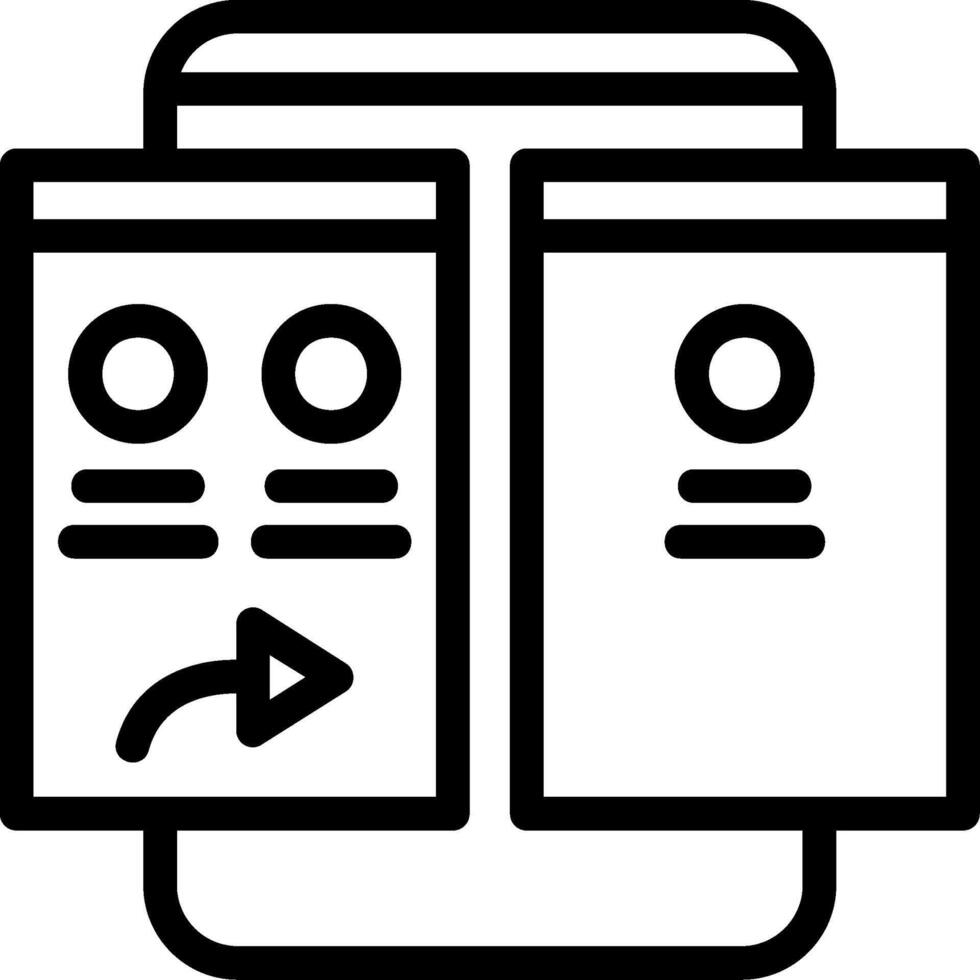 Forward Line Icon vector