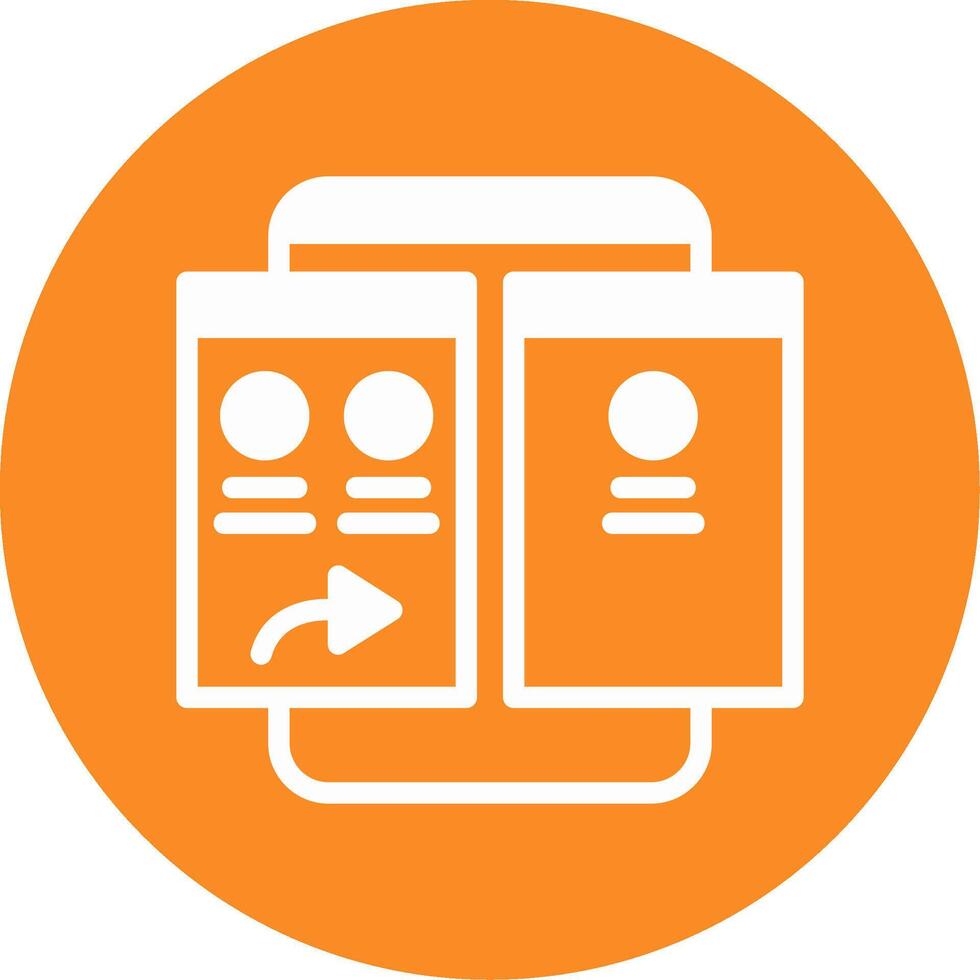 Forward Glyph Circle Icon vector