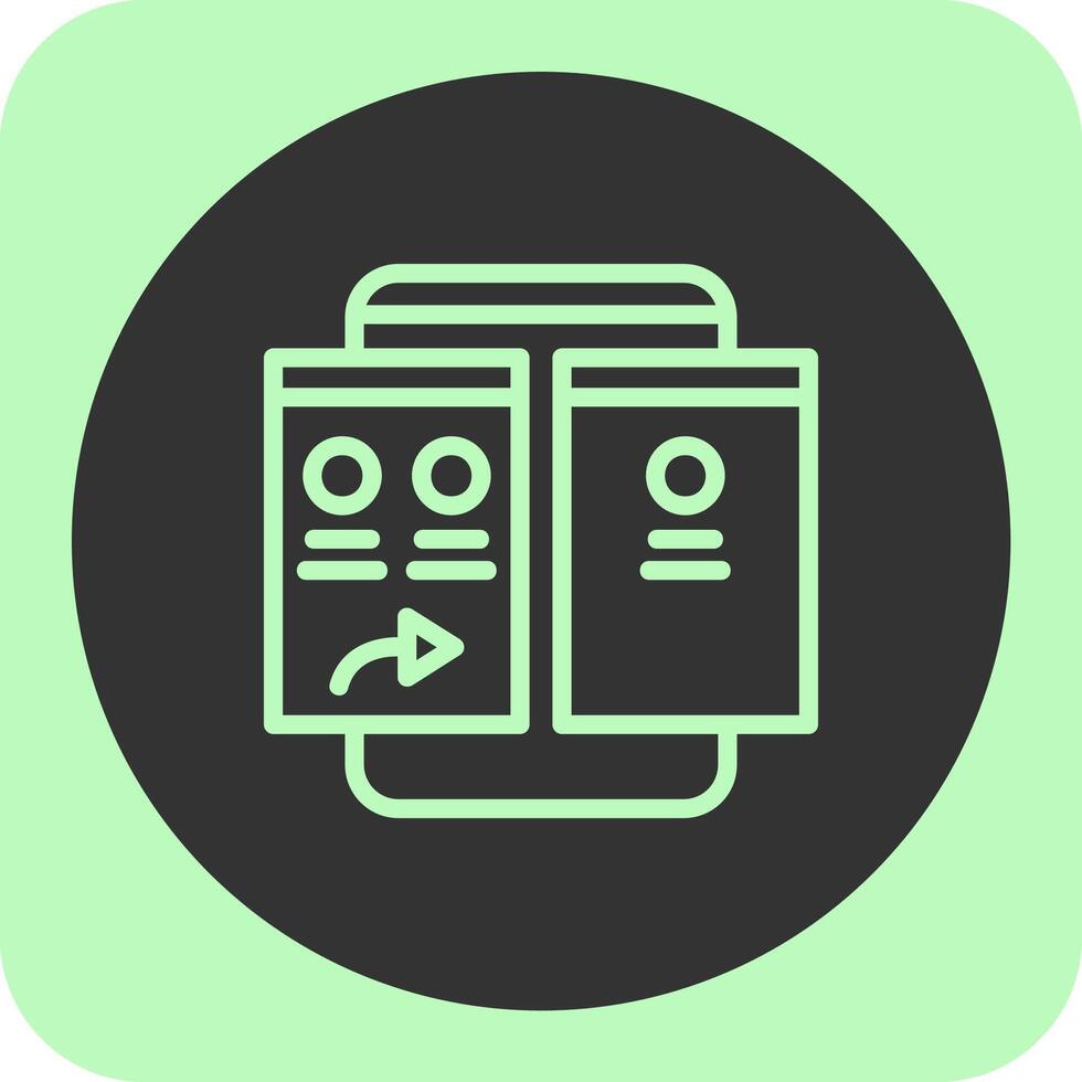 Forward Linear Round Icon vector
