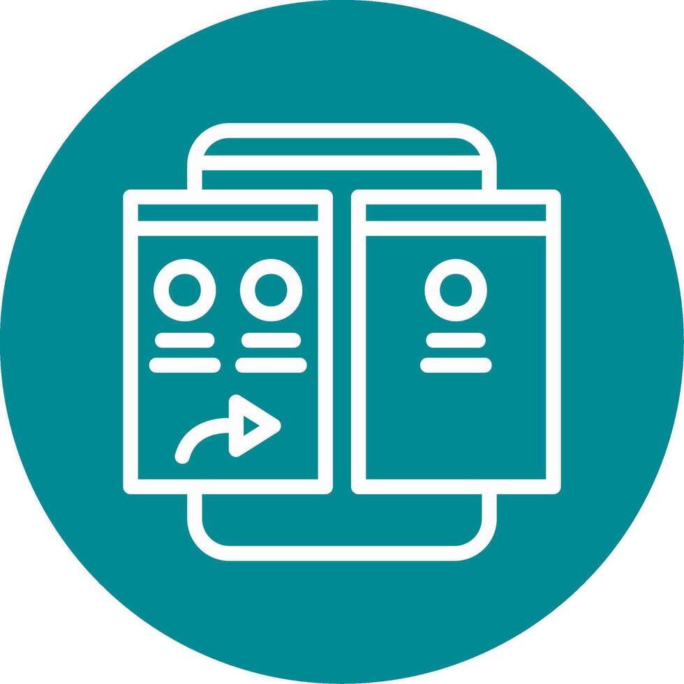 Forward Outline Circle Icon vector