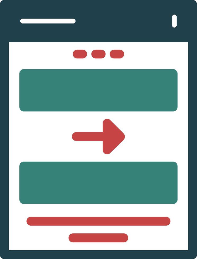 Arrow Glyph Two Color Icon vector
