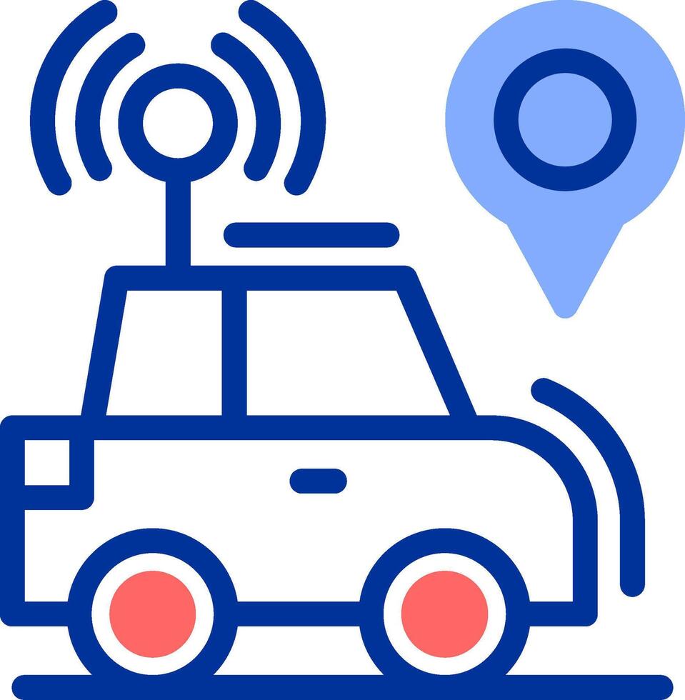 Car locator Color Filled Icon vector