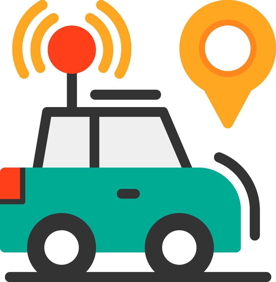 Car locator Flat Icon vector