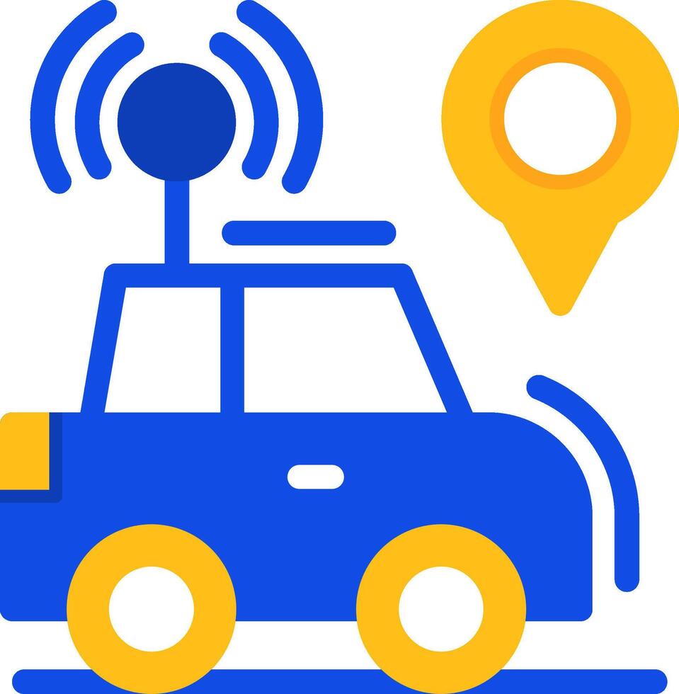 Car locator Flat Two Color Icon vector