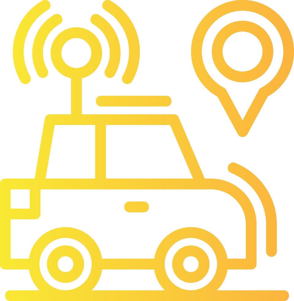 Car locator Linear Gradient Icon vector