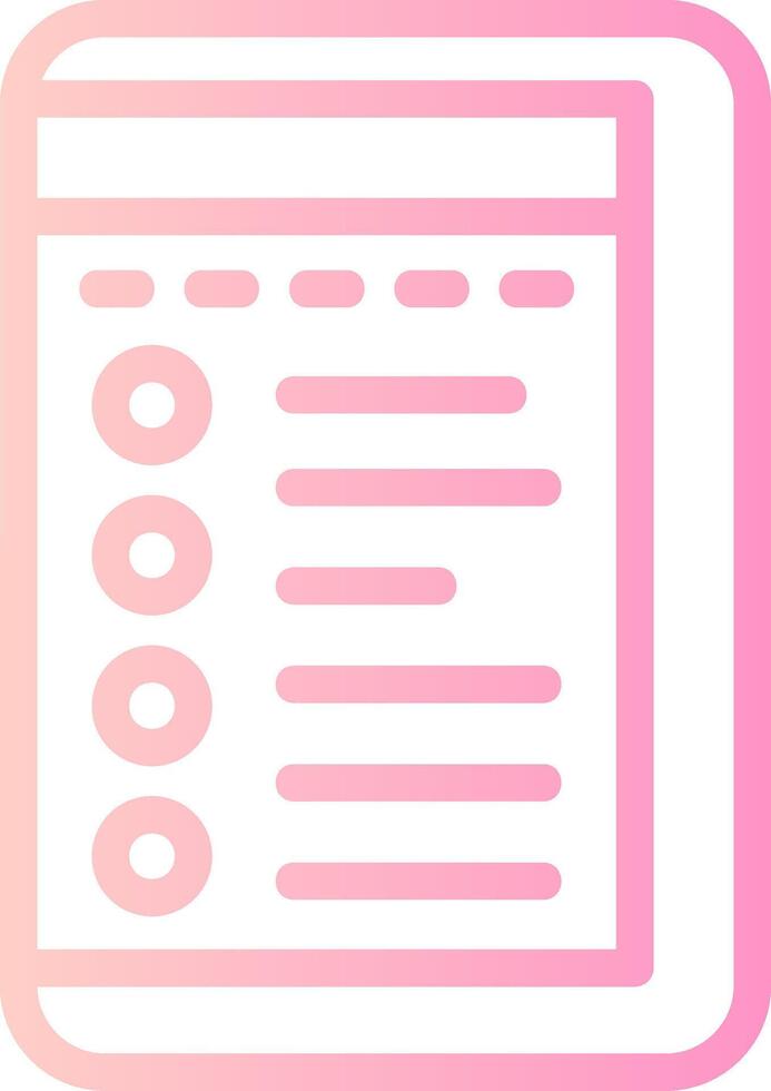 Hamburger menu Linear Gradient Icon vector