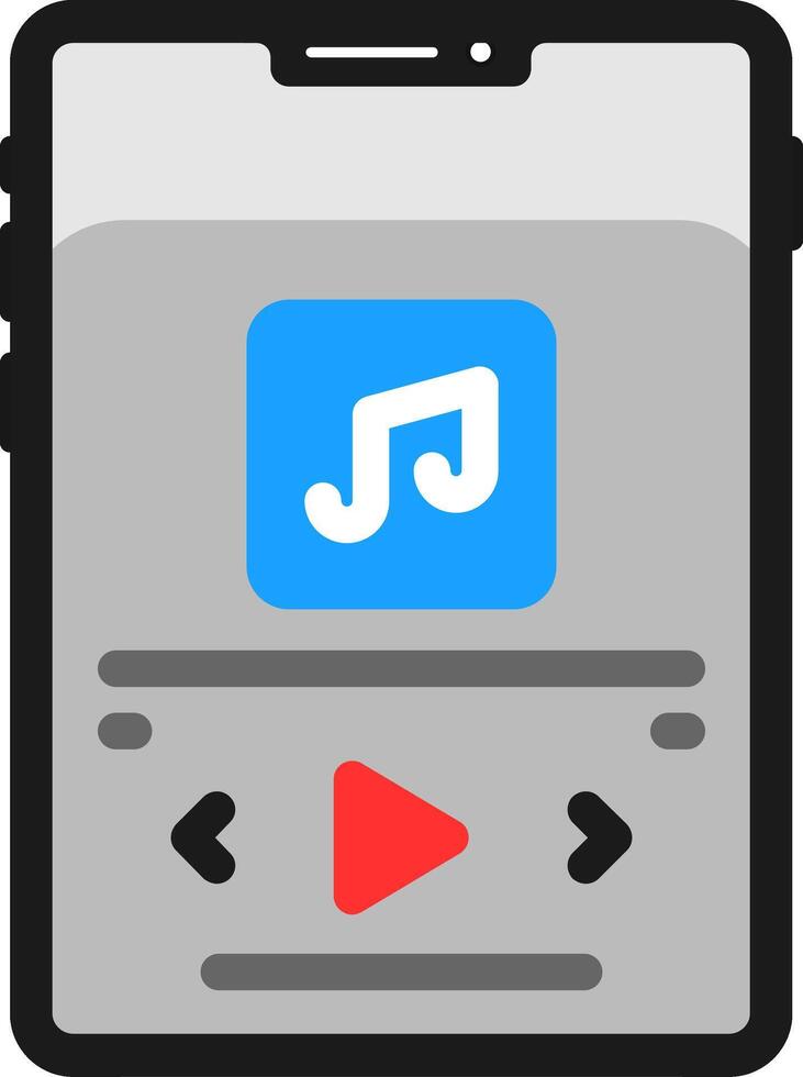 Play Flat Icon vector