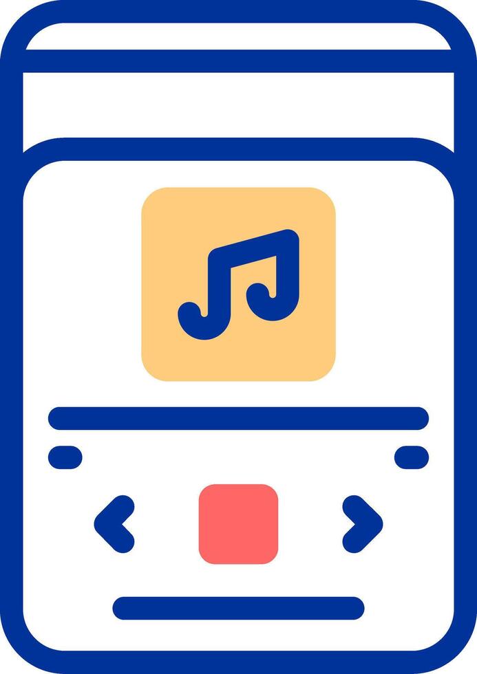 Stop Color Filled Icon vector