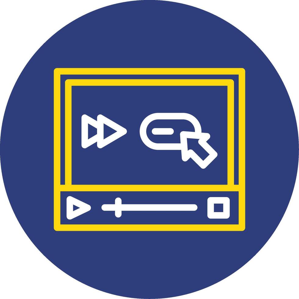 Skip forward Dual Line Circle Icon vector