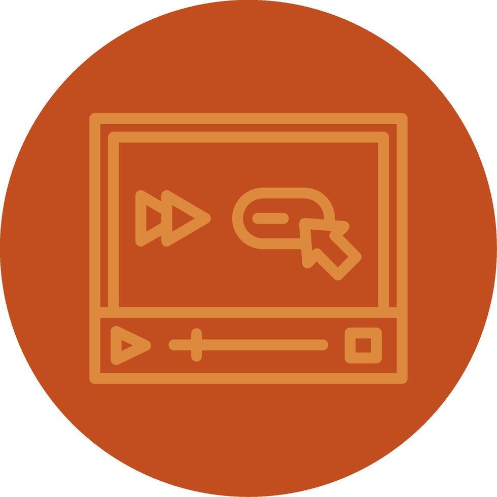 Skip forward Line Multi color Icon vector