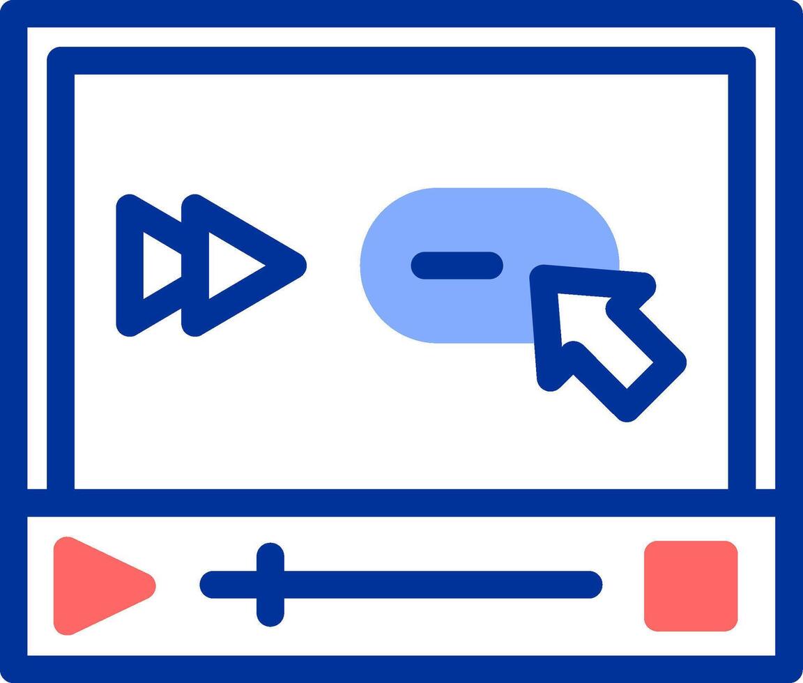 Skip forward Color Filled Icon vector