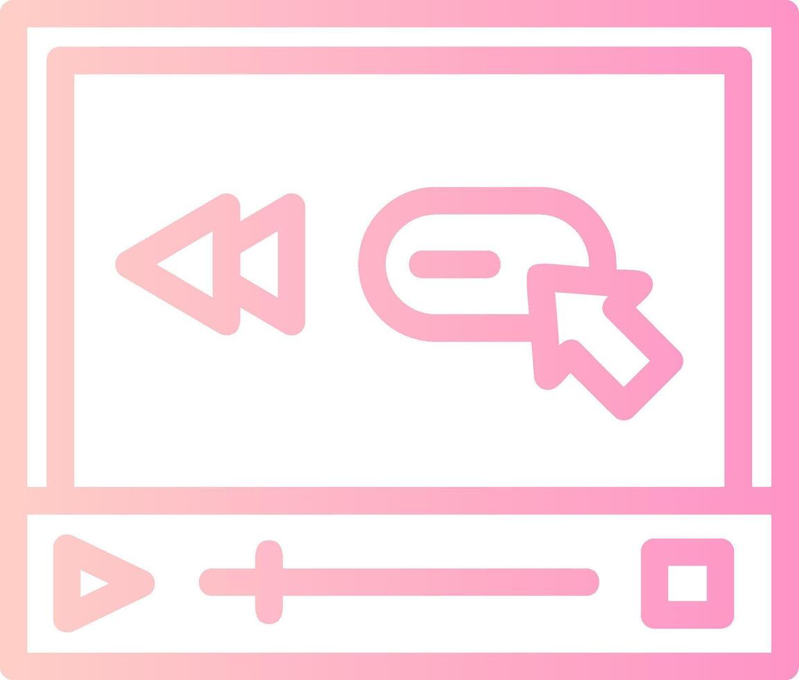 Skip backward Linear Gradient Icon vector
