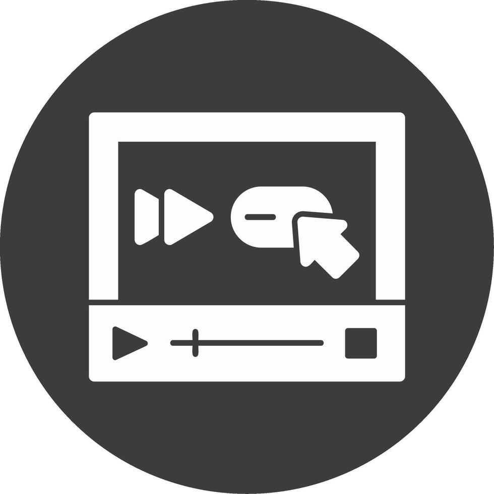 Skip forward Glyph Circle Icon vector