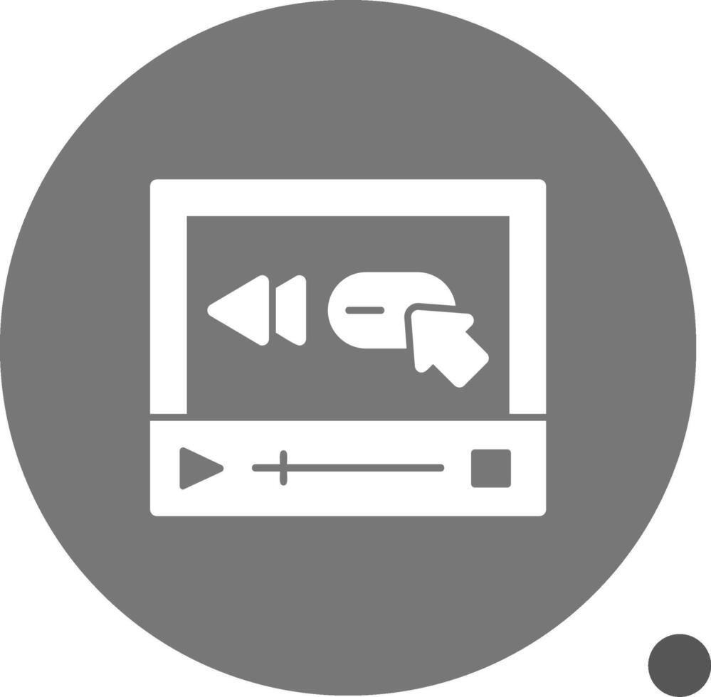 Skip backward Glyph Shadow Icon vector