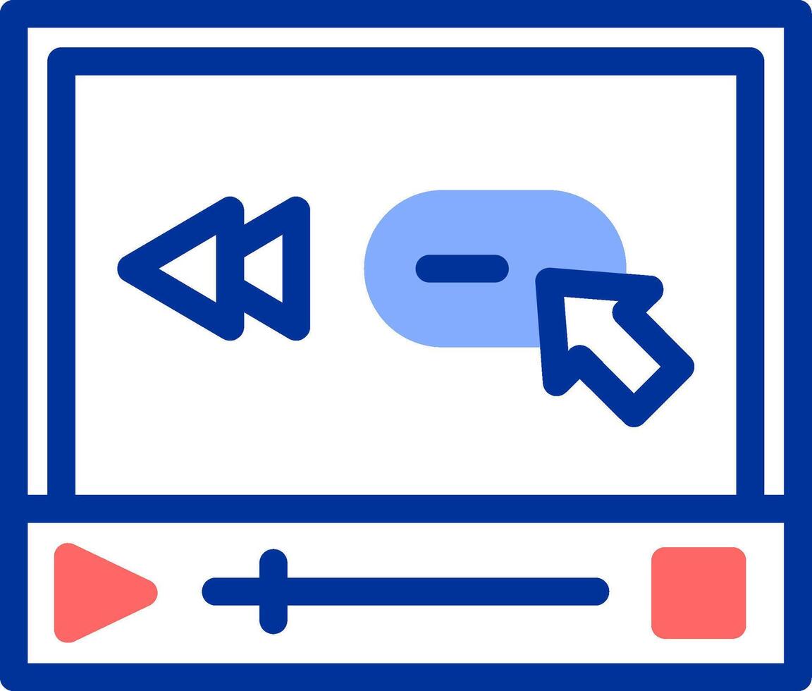 Skip backward Color Filled Icon vector