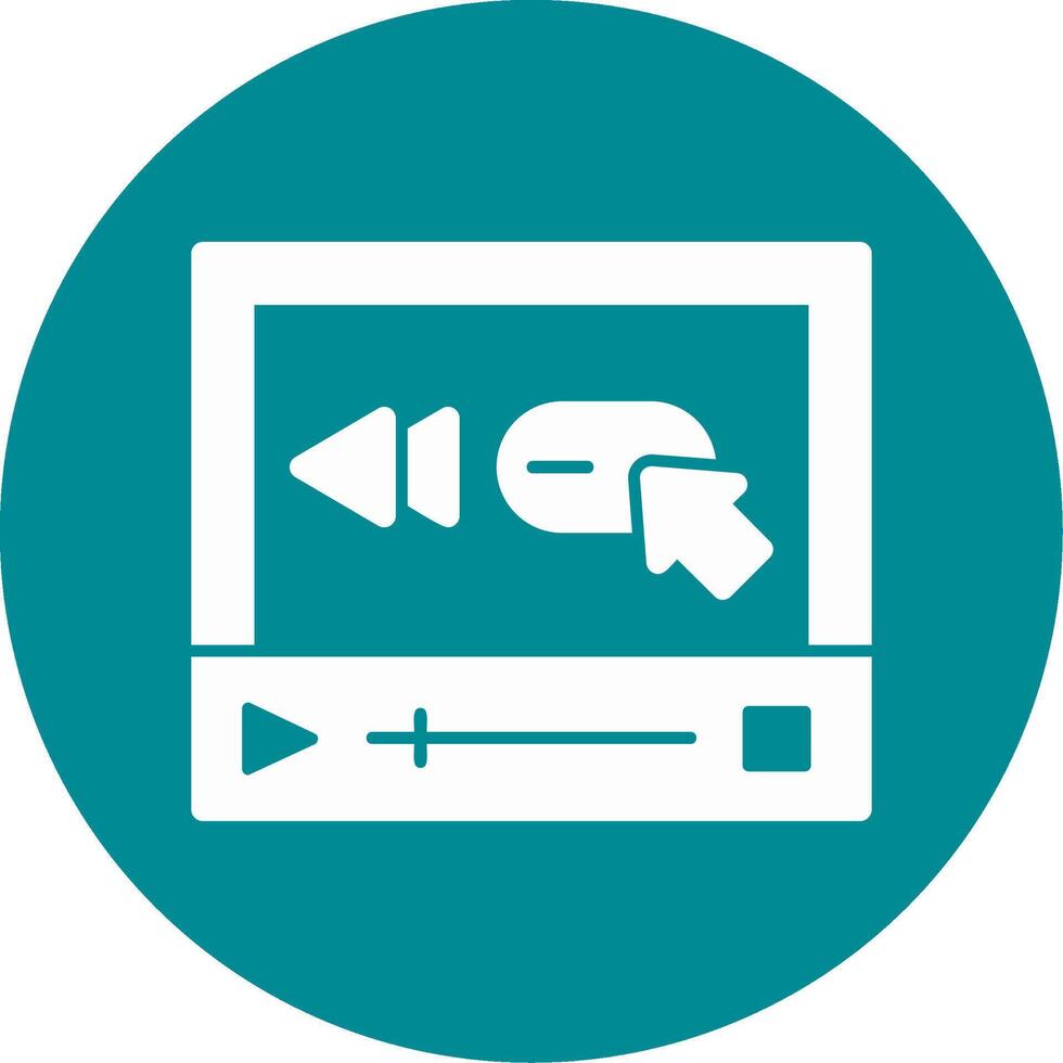 Skip backward Glyph Circle Icon vector