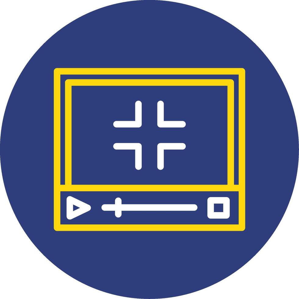Exit full screen Dual Line Circle Icon vector