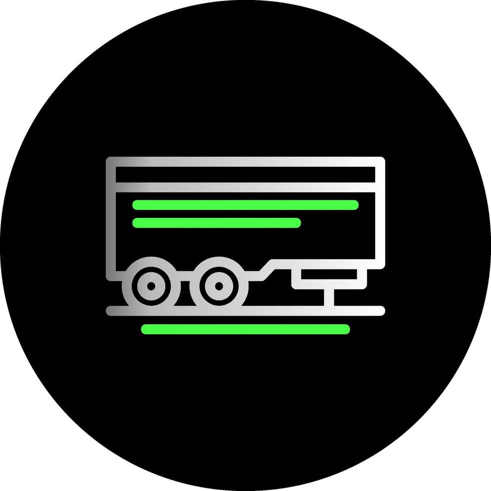 Parked trailer Dual Gradient Circle Icon vector